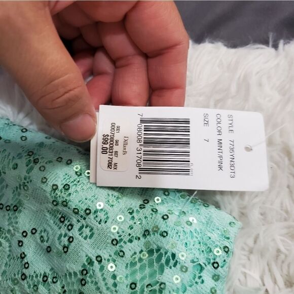 Jodi Kristopher crochet bodice top   mint green NWT - Picture 3 of 7